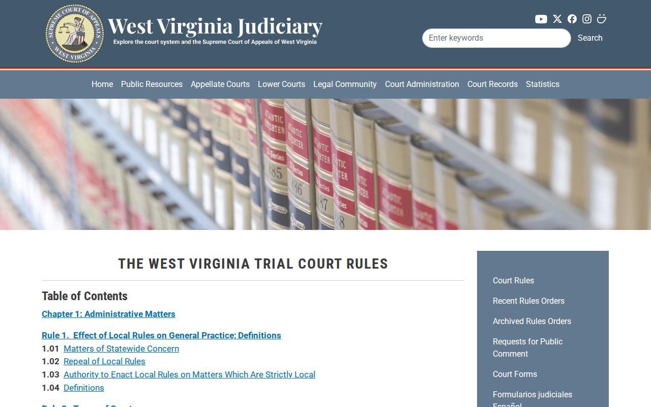 Pendleton County court calendar term rule