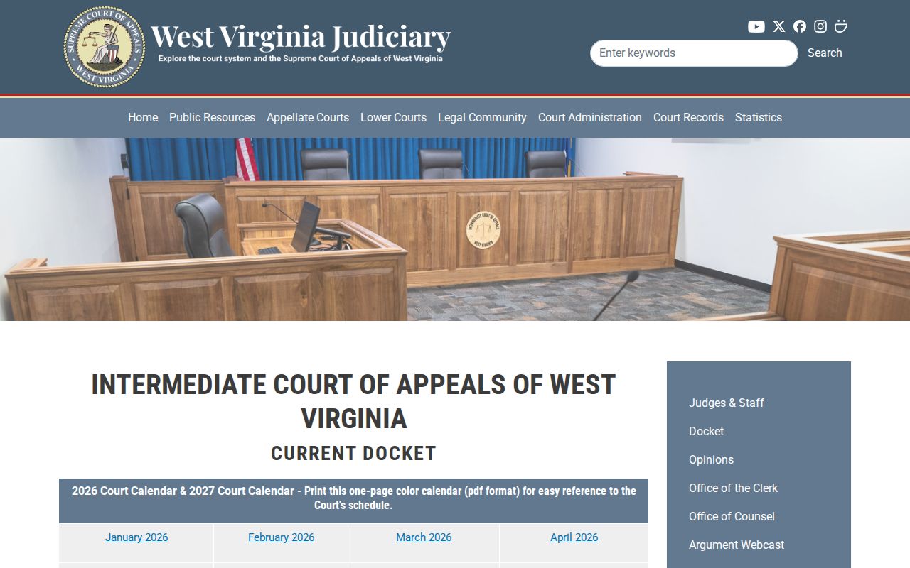 Pendleton County case search appellate docket