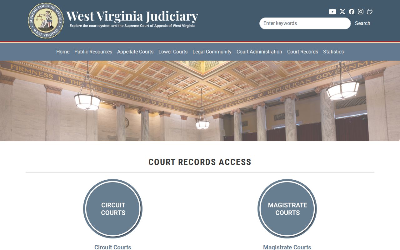 Pendleton County court docket state record access portals